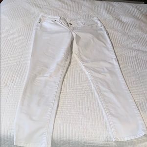 The Limited white skinny jeans